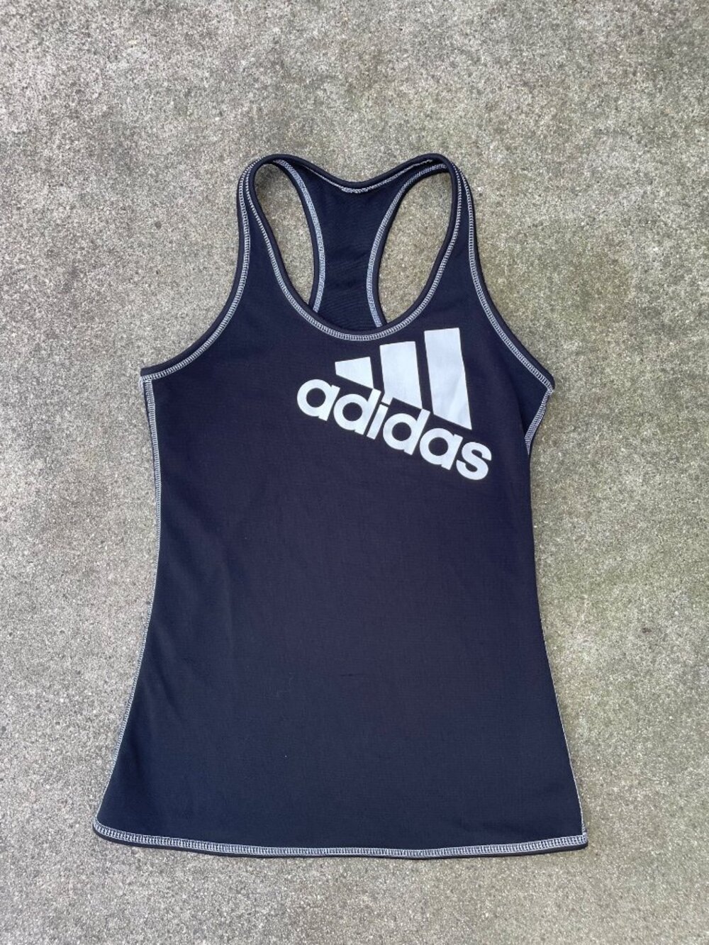 Y2K Adidas Tank Top Reversible Black Athletic Streetwear Blokette M Sporty Spice